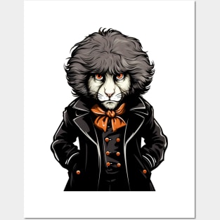 halloween grey hair lion Posters and Art